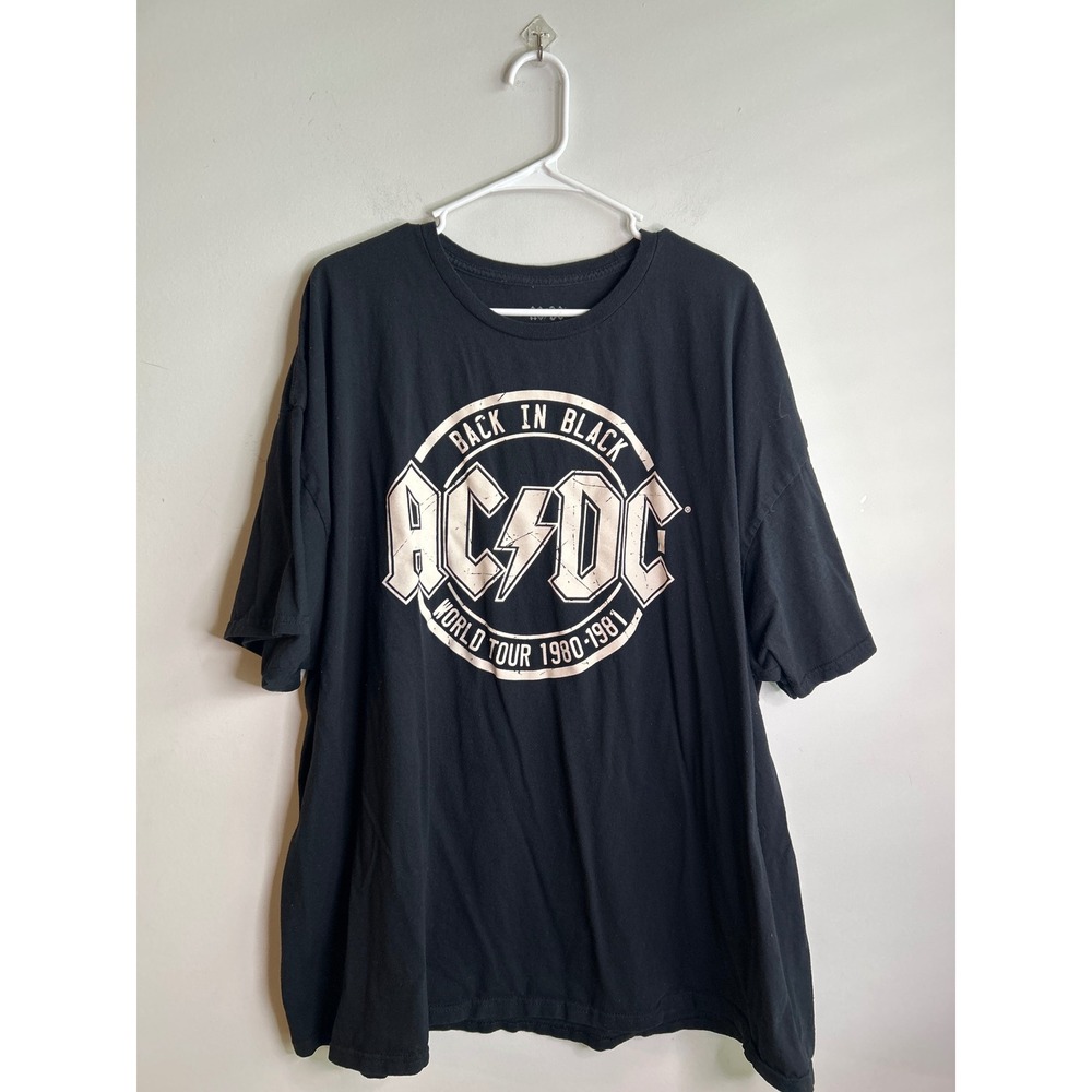 AC/DC Black Graphic Short Sleeve T Shirt Mens 3XL